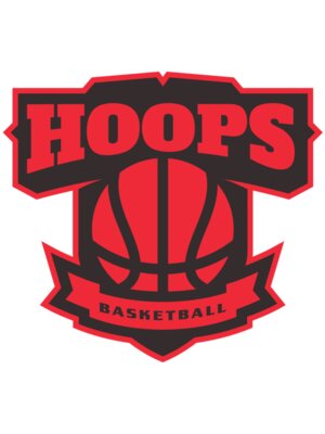 Hoops Basketball logo template 